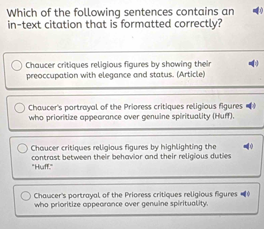 Solved: Which of the following sentences contains an D in-text citation ...