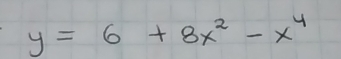 y=6+8x^2-x^4