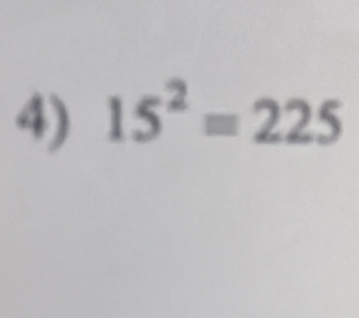 15^2=225