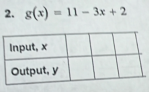 g(x)=11-3x+2