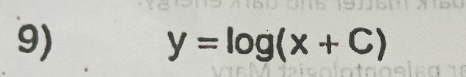 y=log (x+C)