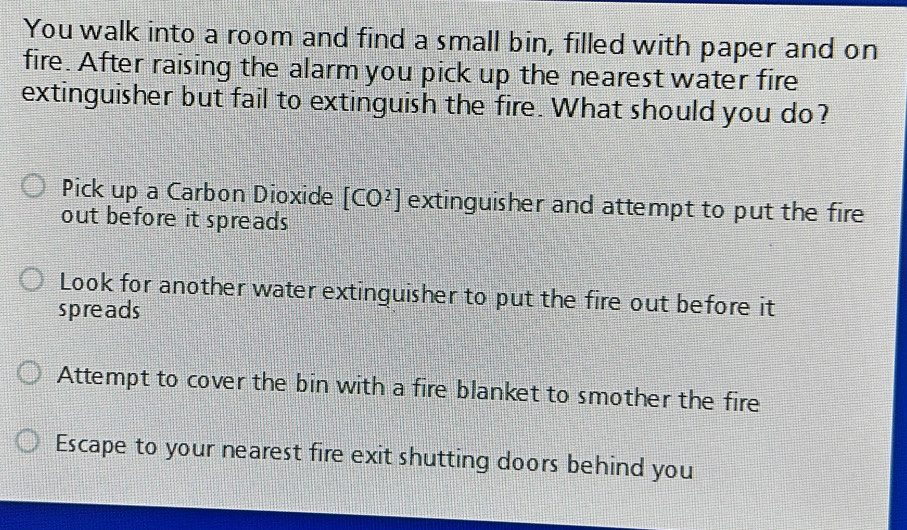 Solved: You walk into a room and find a small bin, filled with paper ...