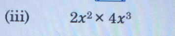 (iii) 2x^2* 4x^3