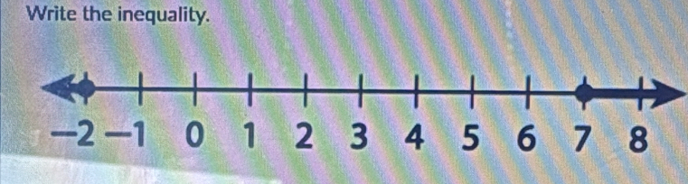 Write the inequality.