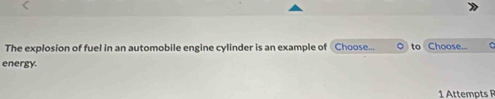 Solved: The explosion of fuel in an automobile engine cylinder is an ...