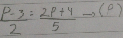  (p-3)/2 = (2p+4)/5 to (p)