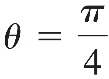 θ = π /4 