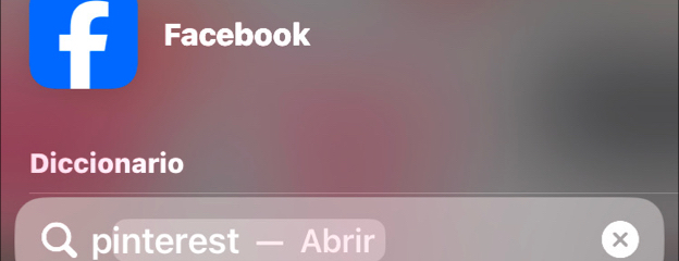 Facebook 
Diccionario 
pinterest — Abrir