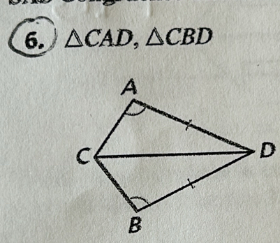 △ CAD, △ CBD
D