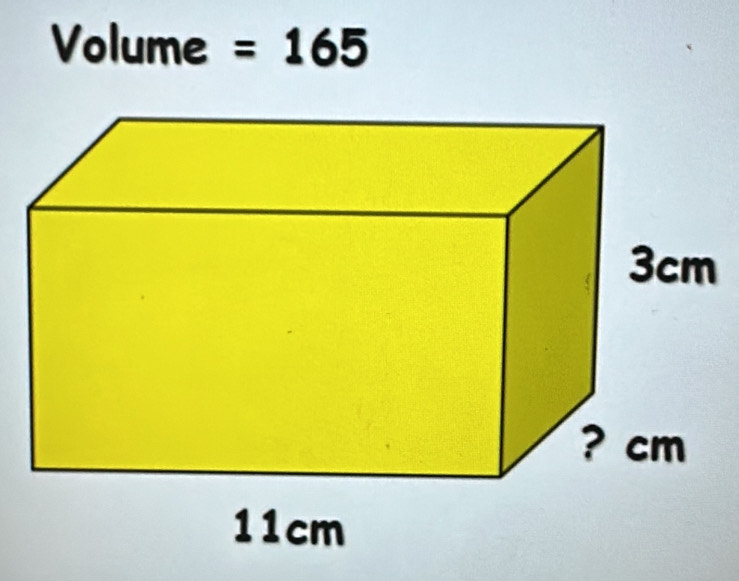 Volume =165