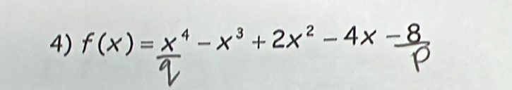 f(x)=-x³+2x°-4x-