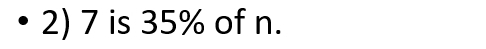 7 is 35% of n.