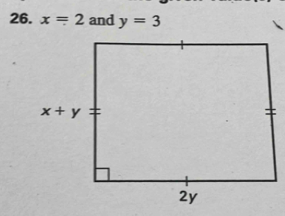 x=2 and y=3