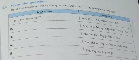 Write the question. 
nse. Write the question. Question 1