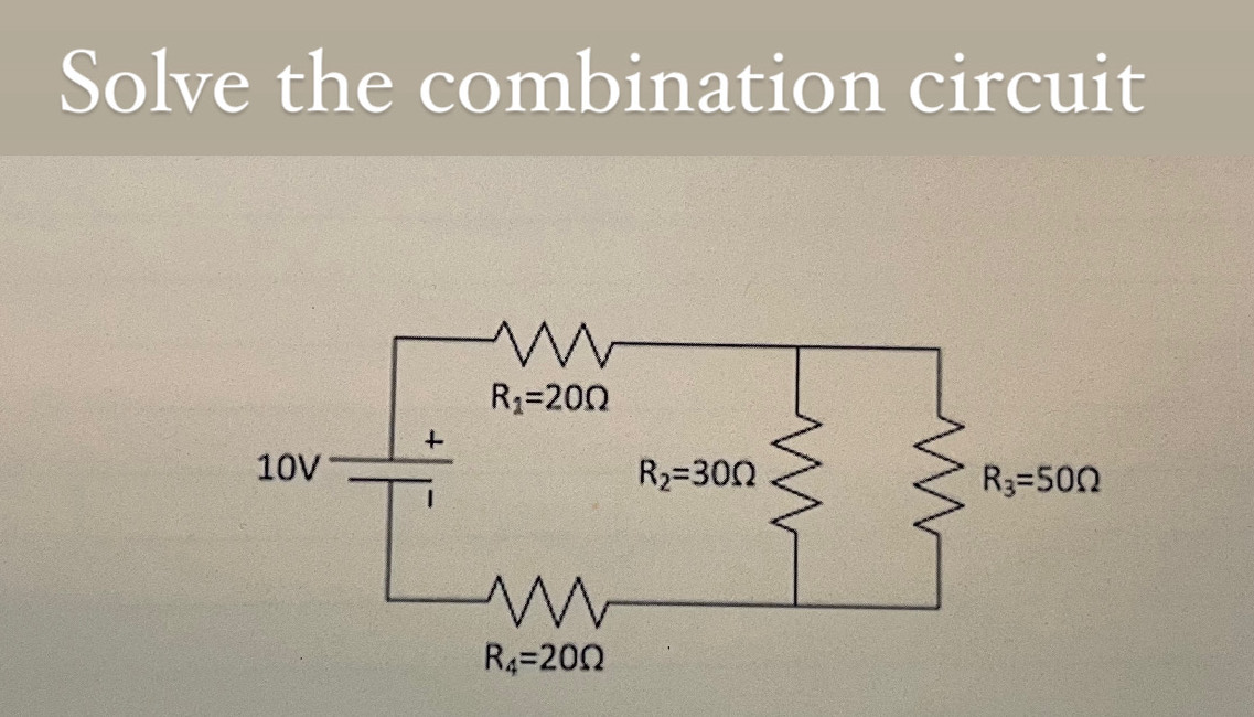 Solve the combination circuit