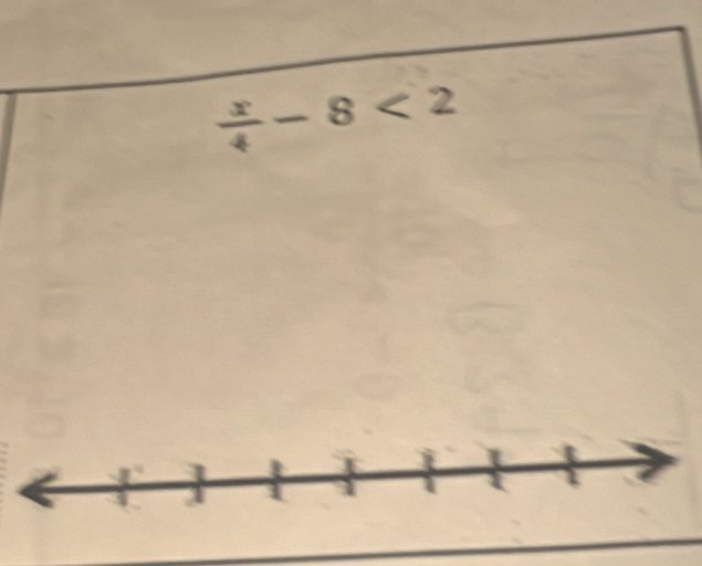  x/4 -8<2</tex>