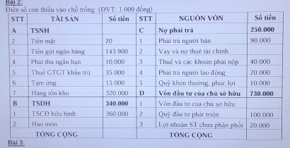 Bải 2: 

Bài 3: