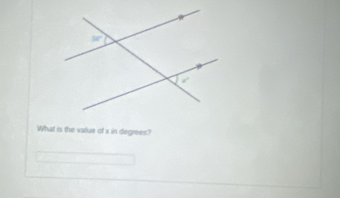 What is the value of x in degrees?