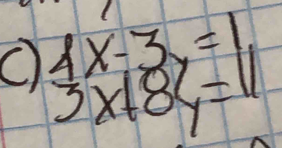  1/3 beginarrayr x-3 x+8endarray =11