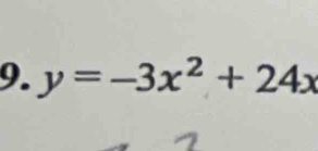 y=-3x^2+24x