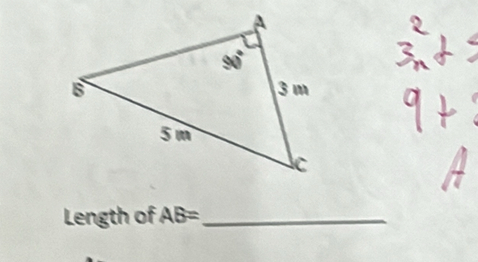 Length of AB= _