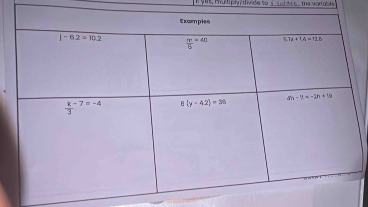 iryes, multiply/divide to __Sol a__ the variable.