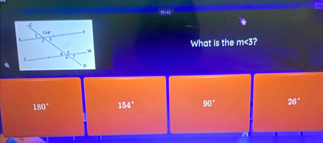 89/10
2
What is the m<3</tex>
180°
154°
90°
26°