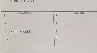 Prove: AE=CE