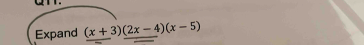 Expand (x+3)(2x-4)(x-5)