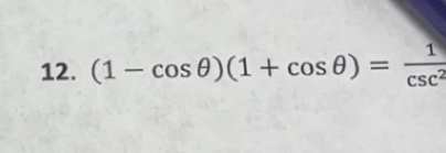 (1-cos θ )(1+cos θ )= 1/csc^2 