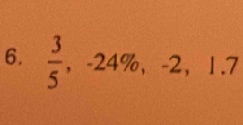  3/5 , -24% , -2, 1.7