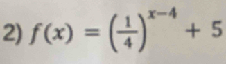 f(x)=( 1/4 )^x-4+5