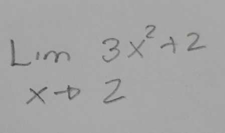 limlimits _xto 23x^2+2