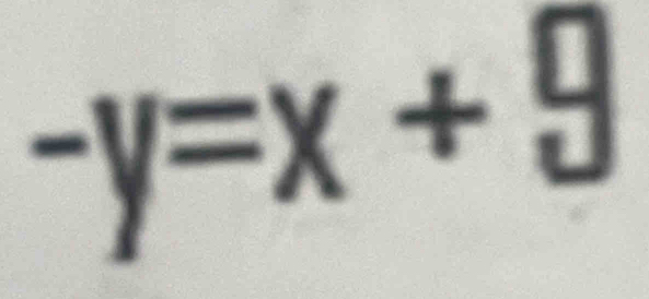 -y=x+9