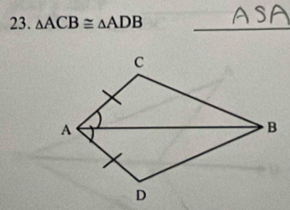 △ ACB≌ △ ADB _