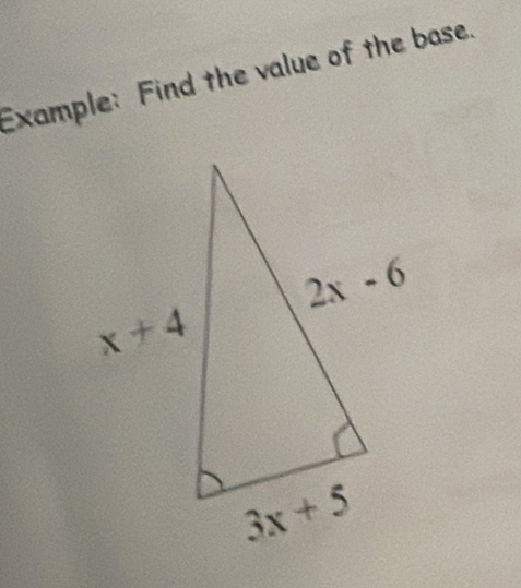 Example: Find the value of the base.