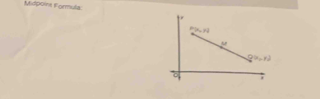 Midpoint Formula: