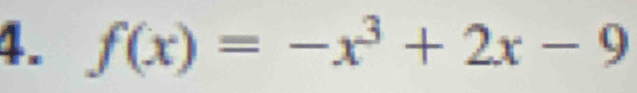 f(x)=-x^3+2x-9