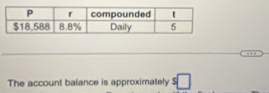 The account balance is approximately $□