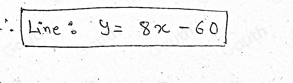 Line . y=8x-60