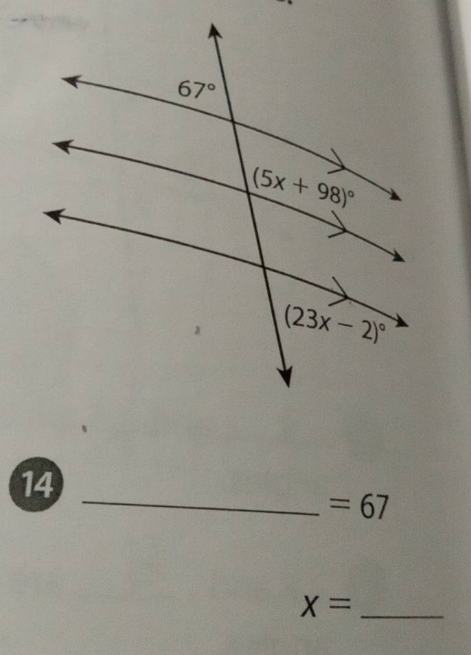 14
_ =67
X= _