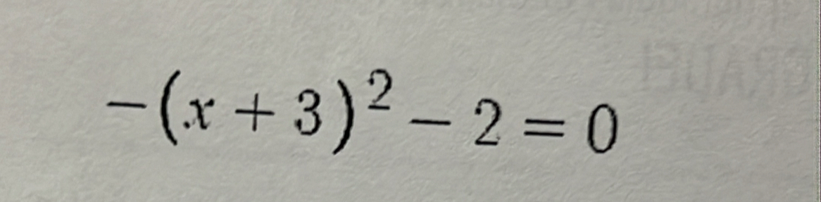 -(x+3)^2-2=0