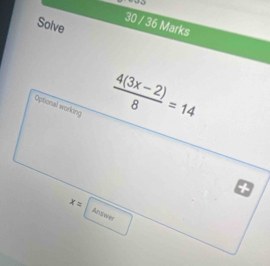 30 / 36 Marks
Solve