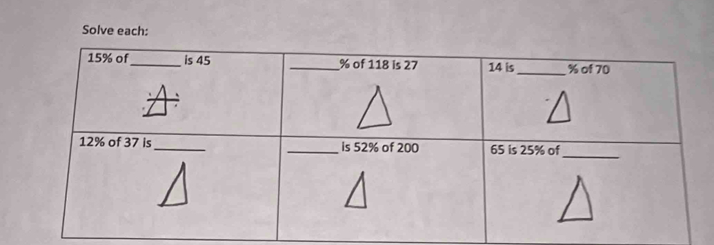 Solve each: