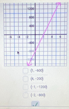 (4,-200)
(-1,-1200)
(-2,-800)