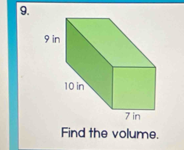 Find the volume.