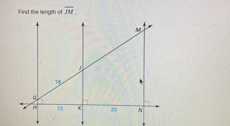 Find the length of overline JM.