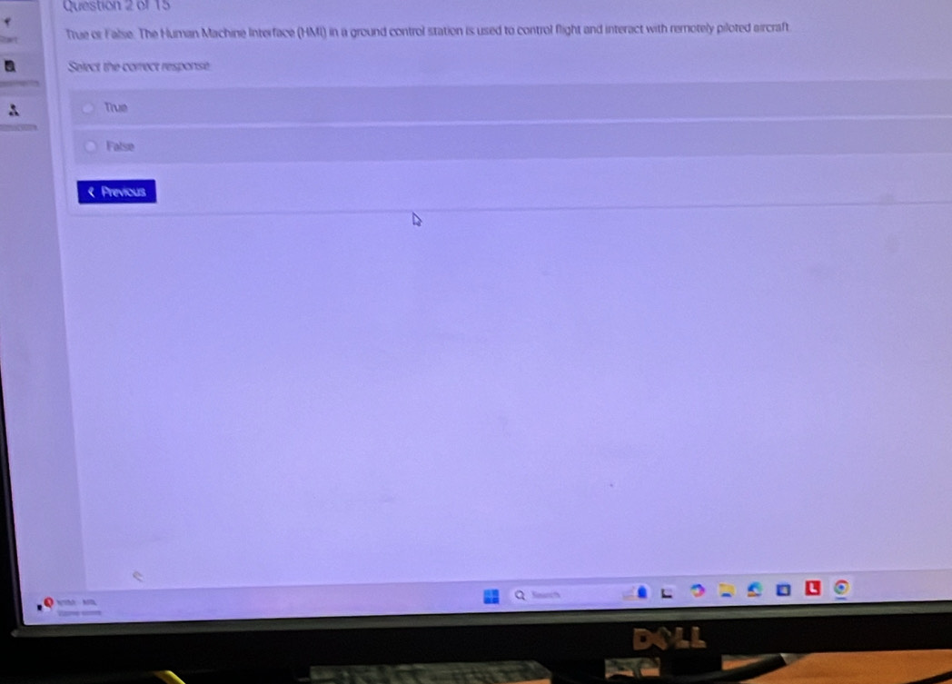 Solved: True or False. The Human Machine Interface (HMI) in a ground ...