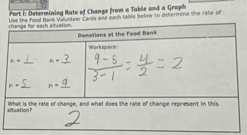 Determining Rate of Change from a Table and a Graph
Cards and each table below to determine the rate of