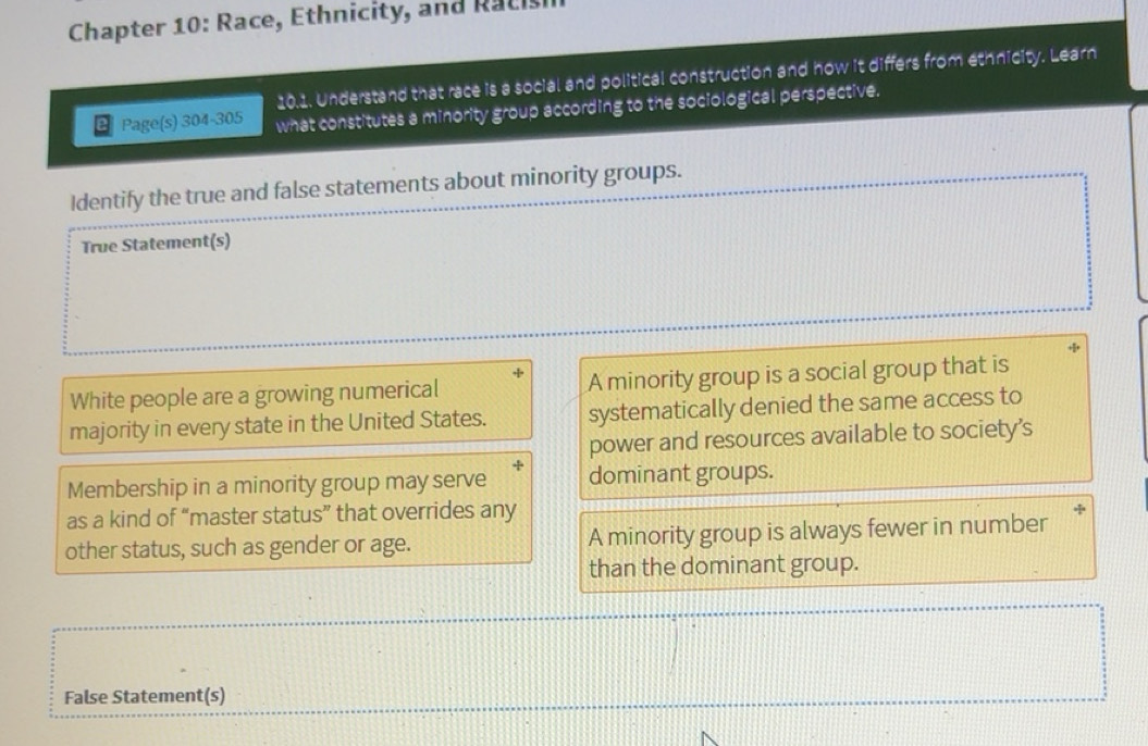 Solved: Chapter 10: Race, Ethnicity, and Raci 10.1. Understand that ...